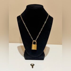 Louis Vuitton Lock & Key #313 on 14k gold plated chain